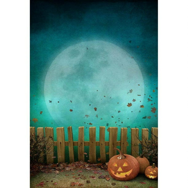 Allenjoy 7x5ft Halloween Pumpkin Backdrop for Photography Party Supplies Decoration Newborn Kids Portrait Pictures Props Autumn Fall Night Background Studio Photoshoot Favors Customizable Banners 